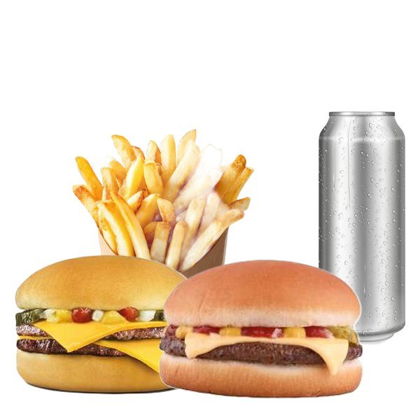 Double Cheese + Cheese, frites et boisson